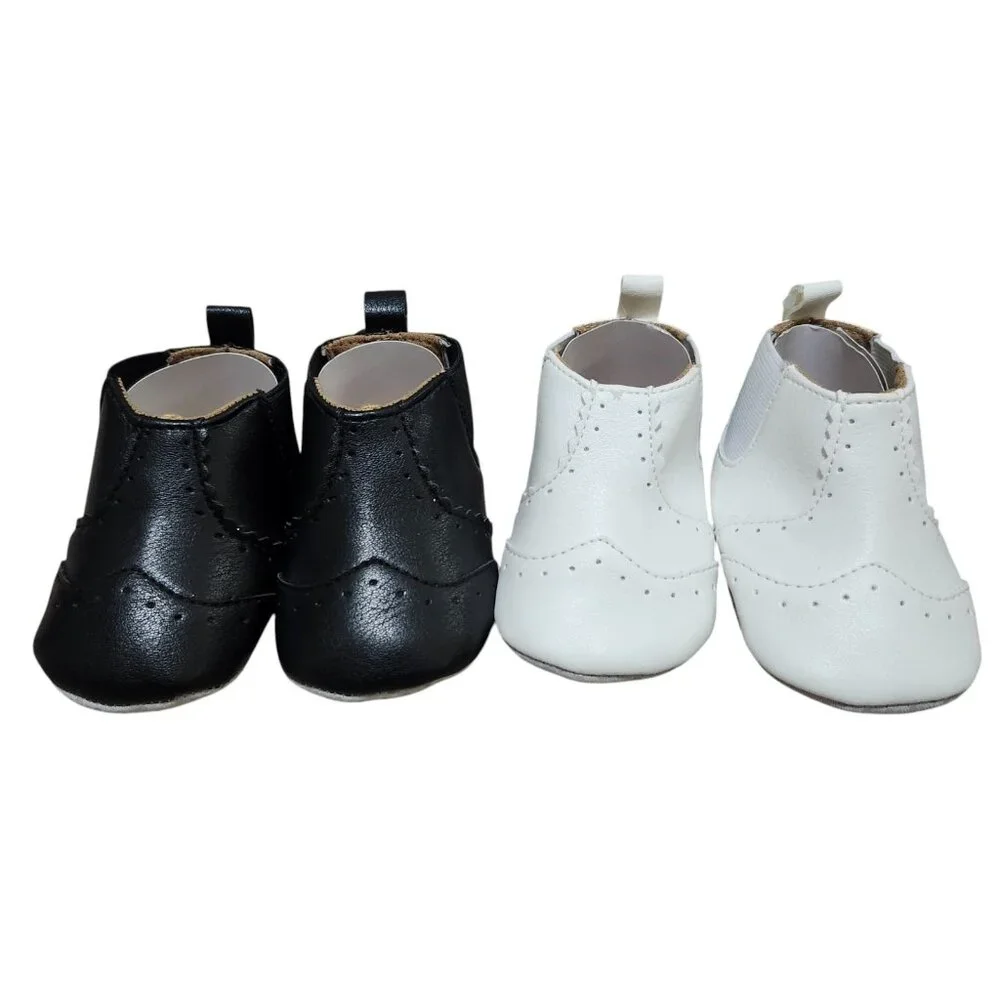 LOT OF 2 Toddler Size 3‎ Girl Shoes Soft Sole Anti-slip Sneakers Black White